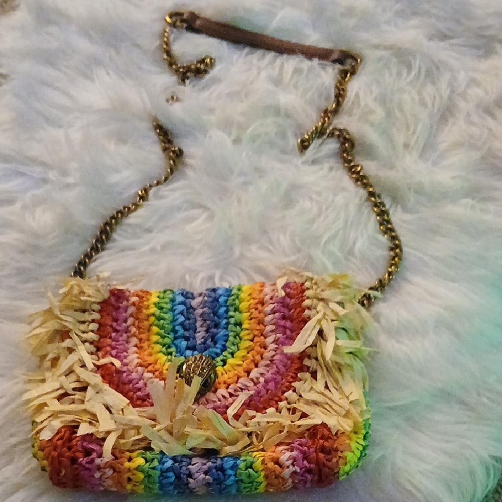 Kurt Geiger Multicolor Crochet Crossbody Bag